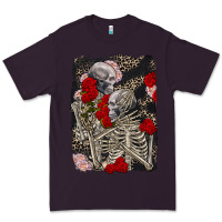Plum Two skeletons hugging Valentine's Day Premium Tee - FaDigitalArtStudio