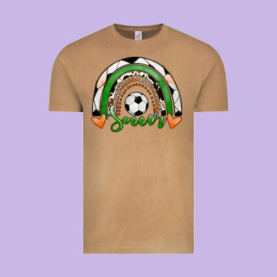 Soccer Rainbow Vintage Tee Designed By Ranaportraitstore
