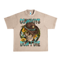French Oak Cowboys Don't Die Urban Heavy Tee - FaDigitalArtStudio