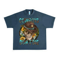 Midnight Navy Cowboys Don't Die Urban Heavy Tee - FaDigitalArtStudio