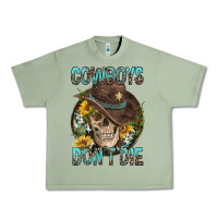 Oil Green Cowboys Don't Die Urban Heavy Tee - FaDigitalArtStudio