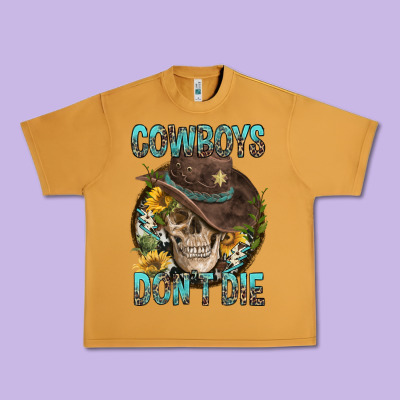 Cowboys Don't Die Urban Heavy Tee Designed By Fadigitalartstudio