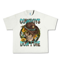 Pistachio Cowboys Don't Die Urban Heavy Tee - FaDigitalArtStudio