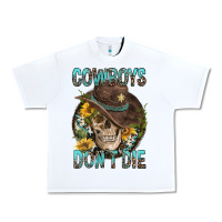 White Cowboys Don't Die Urban Heavy Tee - FaDigitalArtStudio