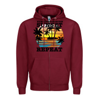 Burgundy sunrise sunburn sunset repeat Zipper Hoodie - JahusDesignShop