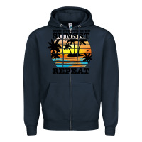 Navy sunrise sunburn sunset repeat Zipper Hoodie - JahusDesignShop