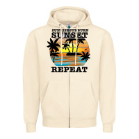 Sandshell sunrise sunburn sunset repeat Zipper Hoodie - JahusDesignShop