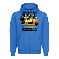 True Royal sunrise sunburn sunset repeat Zipper Hoodie - JahusDesignShop