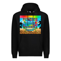 Black sunrise sunburn sunset repeat Premium Hoodie - Artiststas