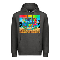 Charcoal Heather sunrise sunburn sunset repeat Premium Hoodie - Artiststas