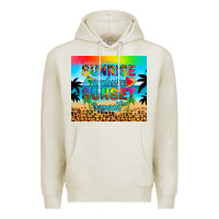 Oatmeal Heather sunrise sunburn sunset repeat Premium Hoodie - Artiststas
