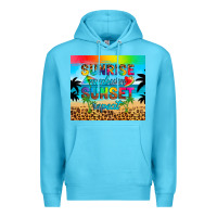 Ocean Blue sunrise sunburn sunset repeat Premium Hoodie - Artiststas