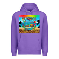 Purple sunrise sunburn sunset repeat Premium Hoodie - Artiststas