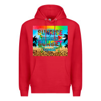 Red sunrise sunburn sunset repeat Premium Hoodie - Artiststas