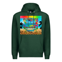 Sports Green sunrise sunburn sunset repeat Premium Hoodie - Artiststas