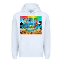 White sunrise sunburn sunset repeat Premium Hoodie - Artiststas