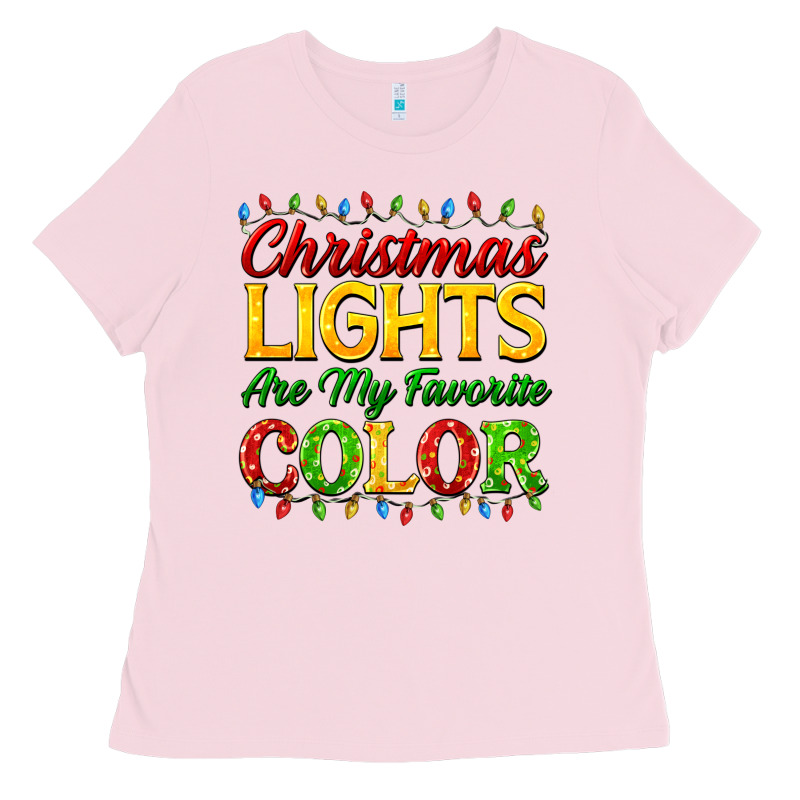 Christmas Lights Are My Favorite Color Ladies Tee by FaDigitalArtStudio | Teevron