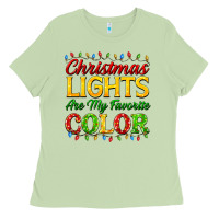 Matcha christmas lights are my favorite color Ladies Tee - FaDigitalArtStudio