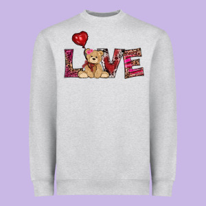 Valentines Day Tedybear Love Heavyweight Sweatshirt Designed By Ranaportraitstore