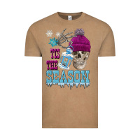 Vintage Coffee tis the season winter skull Vintage Tee - FaDigitalArtStudio