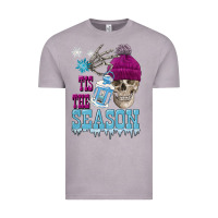 Vintage Zinc tis the season winter skull Vintage Tee - FaDigitalArtStudio