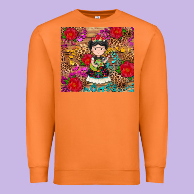 Mexican Girl Premium Sweatshirt Designed By Ranaportraitstore