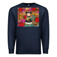 Navy Mexican girl Premium Sweatshirt - RanaPortraitStore