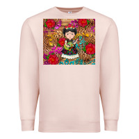 Pale Pink Mexican girl Premium Sweatshirt - RanaPortraitStore