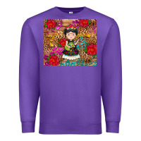 Purple Mexican girl Premium Sweatshirt - RanaPortraitStore