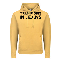 Vintage Mustard trump skis in jeans Vintage Hoodie - artisFamous