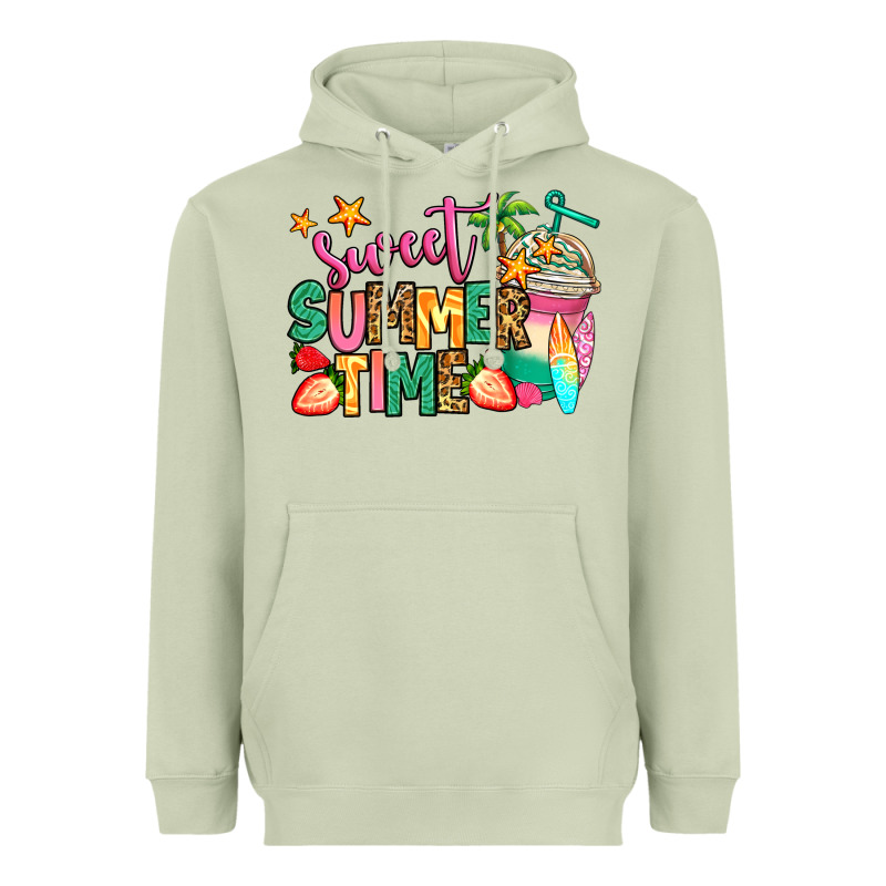 Sweet Summer Time Iced Coffee Heavyweight Hoodie by Jasminsmagicworld | Teevron