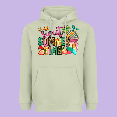 Sweet Summer Time Iced Coffee Heavyweight Hoodie Designed By Jasminsmagicworld