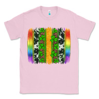 Bubblegum Pink st patricks day rainbow brushstroke Classic Tee - Artiststas