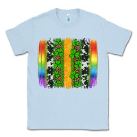 Dusty Blue st patricks day rainbow brushstroke Classic Tee - Artiststas