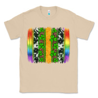 Mushroom st patricks day rainbow brushstroke Classic Tee - Artiststas