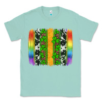 Seafoam st patricks day rainbow brushstroke Classic Tee - Artiststas