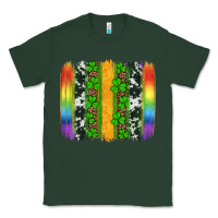 Sports Green st patricks day rainbow brushstroke Classic Tee - Artiststas