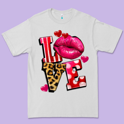 Western Love Lips Premium Tee Designed By Fadigitalartstudio