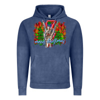 Vintage Denim punk rock Merry Christmas Vintage Hoodie - CowhideDigitalArt