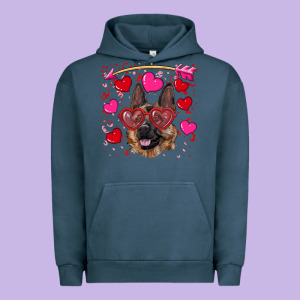 Valentine's German Shepherd Urban Hoodie Designed By Ranaportraitstore