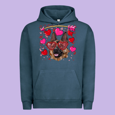 Valentine's German Shepherd Urban Hoodie Designed By Ranaportraitstore