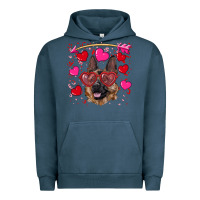 Pigment Midnight Navy valentine's german shepherd Urban Hoodie - RanaPortraitStore