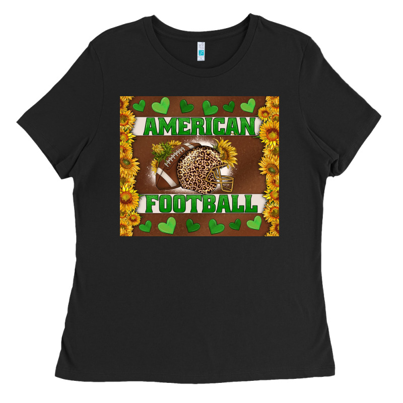American Football With Sunflower Tumbler Ladies Tee by BundleAndBundleShop | Teevron