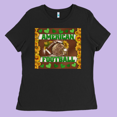American Football With Sunflower Tumbler Ladies Tee Designed By Bundleandbundleshop