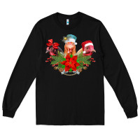 Black Chickens Christmas Long Sleeve Tee - CowhideDigitalArt