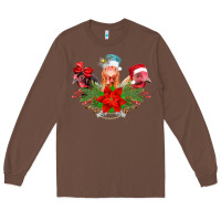 Chestnut Chickens Christmas Long Sleeve Tee - CowhideDigitalArt