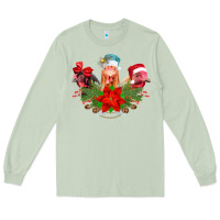 Matcha Chickens Christmas Long Sleeve Tee - CowhideDigitalArt
