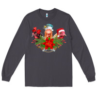 Smoke Chickens Christmas Long Sleeve Tee - CowhideDigitalArt