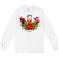 White Chickens Christmas Long Sleeve Tee - CowhideDigitalArt