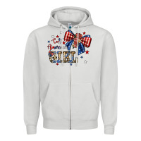 Dove Grey cute american girl Zipper Hoodie - JahusDesignShop